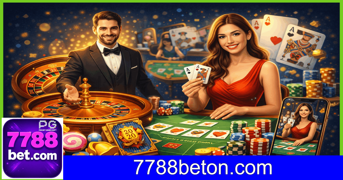 Jogos de cassino ao vivo disponíveis na 7788BET