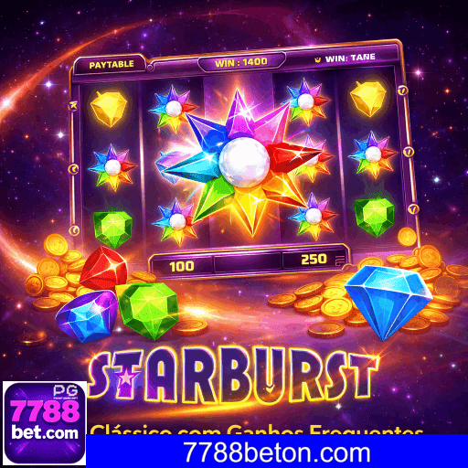 slots Starburst NetEnt com joias coloridas