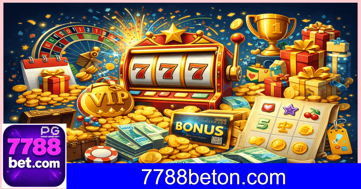 Imagem ilustrativa de promoções de cassino com slot machine, moedas e prêmios